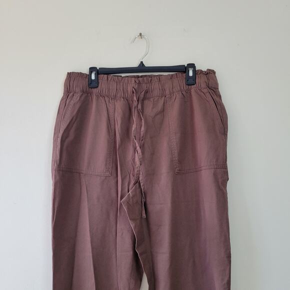 Loft Outlet Chocolate Brown Drawstring Pull on Pants - Picture 3 of 6